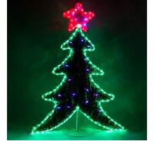 Фигура световая  "Ёлка на подставке" LT061  , дюралайт 24 диодов /м, 8м, 111*87 см, IP44  26950  Feron