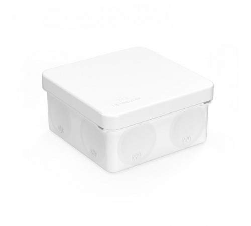 Коробка распределительная 60-0210-9003м для прямого монтажа двухкомпонентная безгалогенная (HF) белая 80х80х40 (8шт/уп)  60-0210-9003м  Промрукав