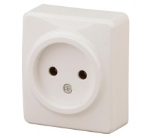 Розетка без заземления без шторок, 16A-250В, IP20, ОУ, 11-2201-02 Эра Эксперт, Слоновая кость  Б0031552  ЭРА
