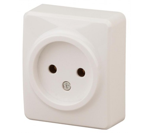 Розетка без заземления без шторок, 16A-250В, IP20, ОУ, 11-2201-02 Эра Эксперт, Слоновая кость  Б0031552  ЭРА