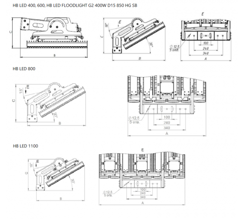 Светильник светодиодный HB LED 400 D60 5000K G2  1224008210  Световые Технологии