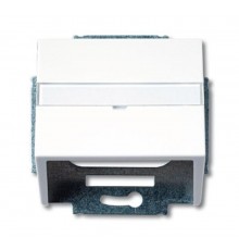 Плата центр. (корпус) с суппортом для комм. разъёмов и цоколей DCS, серия solo/future, цвет davos/альп. белый  1724-0-2761   2CKA001724A2761  ABB