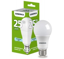 Лампа светодиодная A65 груша 25Вт 230В 6500К E27   LL-A65-25-230-65-E27-G  GENERICA