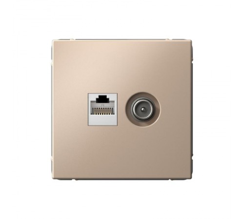 ArtGallery Песочный Розетка двойная TV + компьютерная RJ45, кат. 5Е  GAL001289  SE