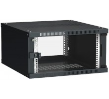 Шкаф LINEA WE 6U 600x650мм дверь стекло черный  LWE5-06U67-GF  ITK