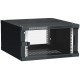 Шкаф LINEA WE 6U 600x650мм дверь стекло черный  LWE5-06U67-GF  ITK
