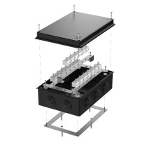 Коробка огнестойкая для о/п 40-0330-FR6.0-40 Е15-Е120 RAL9005 260х175х90 (7 шт/кор) черная  40-0330-9005-FR6.0-40  Промрукав