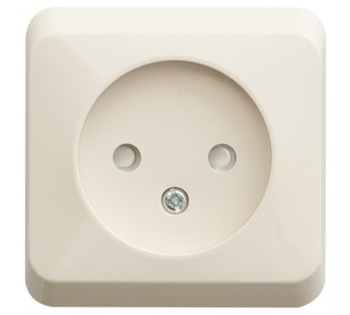 Этюд Кремовый О/У Розетка без заземления со шторками  PA16-002K  SE