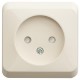 Этюд Кремовый О/У Розетка без заземления со шторками  PA16-002K  SE