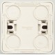 Этюд Кремовый О/У Розетка без заземления со шторками  PA16-002K  SE
