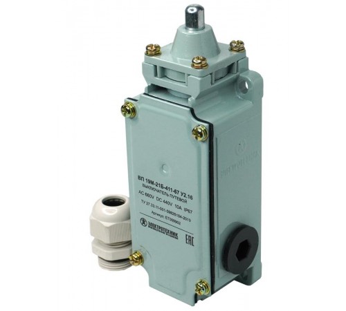 ВП 19М-21Б-411-67 У2.16, четырёхполюсный, толкатель, 2з+2р, IP67, выключатель путевой (ЭТ)  ET009902  Электротехник