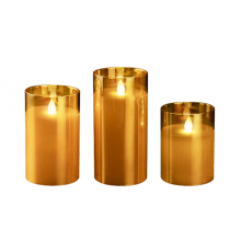 Свечи светодиодные декоративные CL7-SET3-gd (компл. 3-х свечей, золот.)  5018822  ФАZА