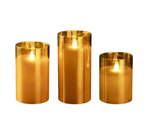 Свечи светодиодные декоративные CL7-SET3-gd (компл. 3-х свечей, золот.)  5018822  ФАZА