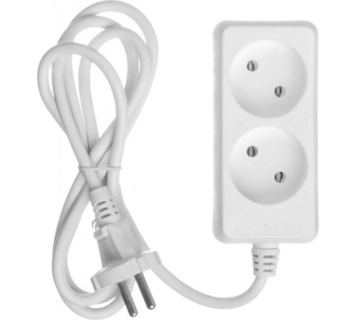 Удлинитель У2 2 места 2Р/1,5 метра 2х0,75мм2 10А/250В  WYP10-06-02-01-N  IEK