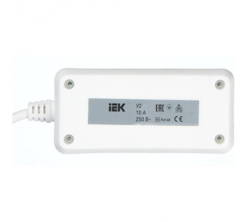 Удлинитель У2 2 места 2Р/1,5 метра 2х0,75мм2 10А/250В  WYP10-06-02-01-N  IEK