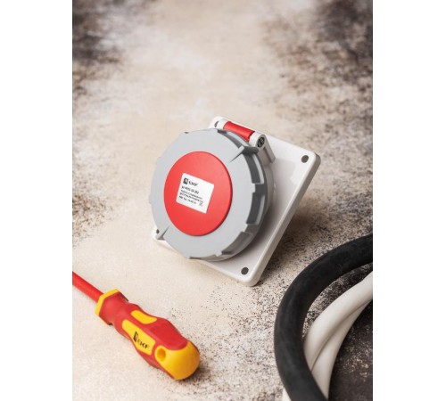 Розетка стационарная внутренняя угловая 4152 3Р+РЕ+N 16А 380В IP67 EKF PROxima  ps-4152-16-380  EKF