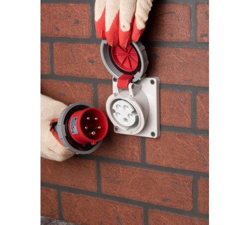 Розетка стационарная внутренняя угловая 4152 3Р+РЕ+N 16А 380В IP67 EKF PROxima  ps-4152-16-380  EKF