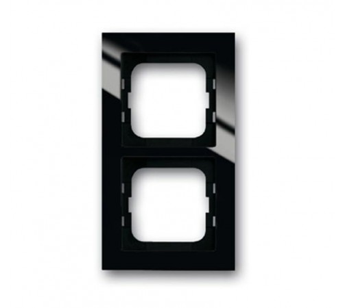 Рамка 2-постовая, для монтажа заподлицо, серия axcent, цвет черный  1753-0-4127   2CKA001753A4127  ABB