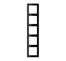 Рамка для вертикальной и горизонтальной установки, 5 постов; дюропласт; черный; LS990  LS985SW  Jung