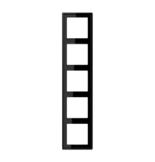 Рамка для вертикальной и горизонтальной установки, 5 постов; дюропласт; черный; LS990  LS985SW  Jung