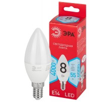 Лампа светодиодная LED B35-8W-840-E14 R (диод, свеча, 8Вт, нейтр, E14)  Б0050200  ЭРА