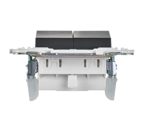 SKANDY Выключатель 2-клавишный 10А SK-V04T титан  SK-V20-0-10-K48  IEK