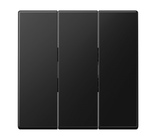 Клавиша для трёхклавишных механизмов; термопласт; черный матовый  LS993BFSWM  Jung