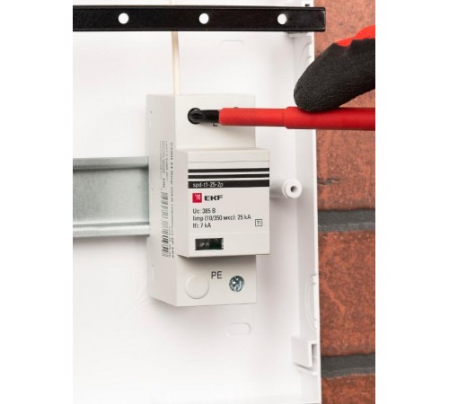 Устройство защиты от импульсных перенапряжений Тип 1 Iimp 25kA (10/350s) 1P EKFspd-t1-25-1pEKF