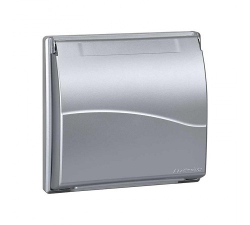 Simon Connect Рамка на 2 S-модуля с крышкой к монт.коробке SBM250, Сима Про, алюминий  SBMT202-8  Simon