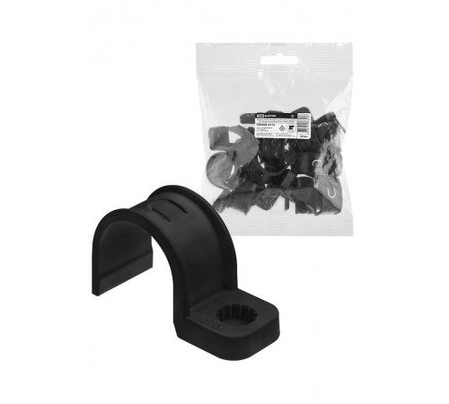Крепеж-скоба для трубы 32 мм односторонняя для прямого монтажа (20 шт.) черная  SQ0405-6115  TDM