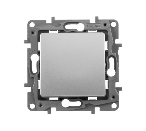 Etika Алюминий Выключатель 1-клавишный, автозажимные клеммы, 10AX, 250 В  672401  Legrand