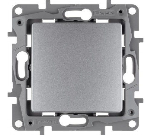 Etika Алюминий Выключатель 1-клавишный, автозажимные клеммы, 10AX, 250 В  672401  Legrand