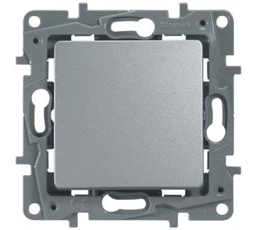 Etika Алюминий Выключатель 1-клавишный, автозажимные клеммы, 10AX, 250 В  672401  Legrand