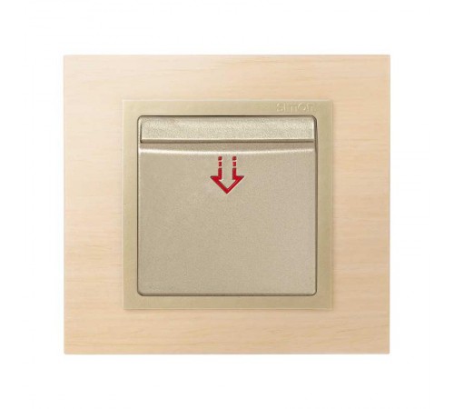 Simon 82 Накладка на выключатель под карточку, S82, S82N, шампань  82078-64  Simon