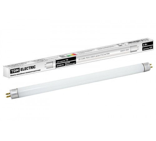 Лампа линейная люминесцентная ЛЛ  6Вт Т4 G5 865 ЛЛ-12  SQ0355-0002  TDM