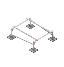 Опорная конструкция для установки оборудования TECHNORAPTOR STEELFOOT 1200х1500  KM-TR-STF-SSEI-1200-1500  КМ - профиль