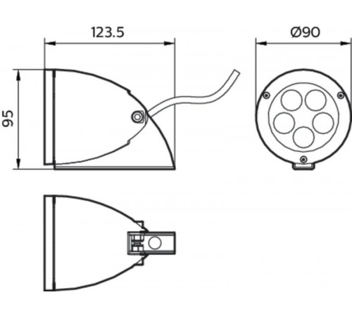 Светильник уличный настенный BGP312 5LED 4000K WB GG  911401711702  Philips
