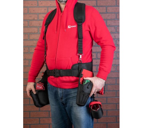Пояс монтажника с 3 сумками и разгрузочными ремнями С-15 EKF Professional  C-15  EKF
