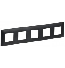 SKANDY Рамка 5-местная SK-F05Bl черный  SK-M52-K02  IEK