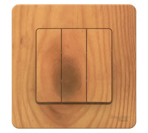 Blanca Ясень С/У Выключатель 3-клавишный, 10А, 250B  BLNVS100505  SE