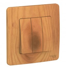 Blanca Ясень С/У Выключатель 3-клавишный, 10А, 250B  BLNVS100505  SE