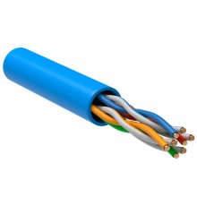 Кабель связи витая пара U/UTP, кат.5E 4х2х24AWG solid, PVC, 305м, синий  LC1-C5E04-113  ITK