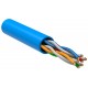 Кабель связи витая пара U/UTP, кат.5E 4х2х24AWG solid, PVC, 305м, синий  LC1-C5E04-113  ITK