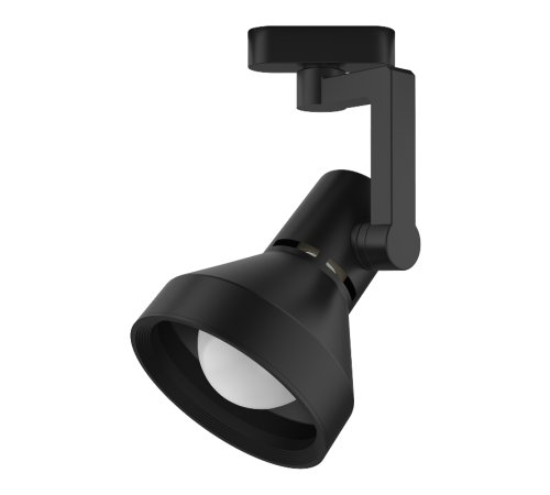 Светильник трековый однофазный под лампу E27 220V IP20 112*230мм черный конус  TR013  Gauss