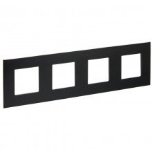 SKANDY Рамка 4-местная SK-F34Bl металл черный   SK-M42-M-K02  IEK