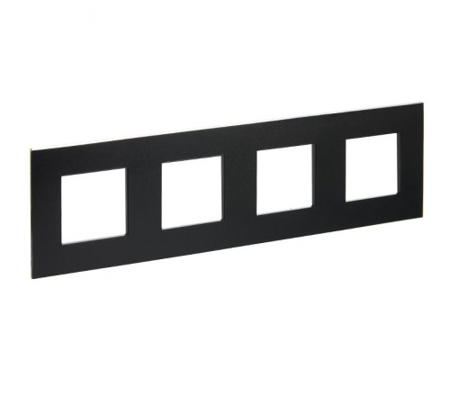 SKANDY Рамка 4-местная SK-F34Bl металл черный   SK-M42-M-K02  IEK