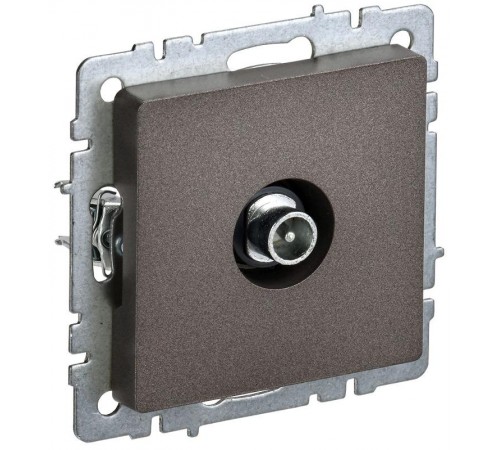 BRITE Розетка TV проходная РТВ10-0-БрТБ темная бронза   BR-A10-P-K45  IEK