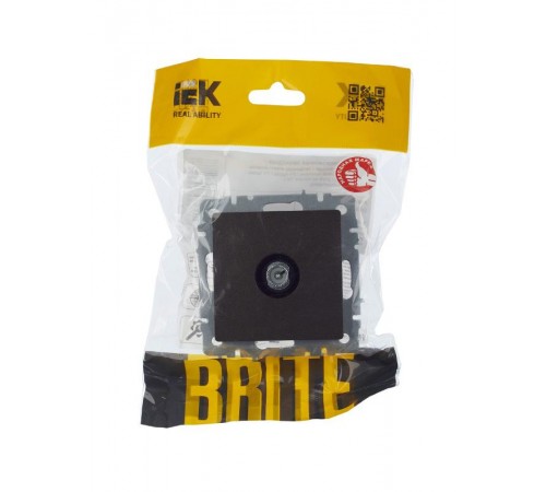 BRITE Розетка TV проходная РТВ10-0-БрТБ темная бронза   BR-A10-P-K45  IEK