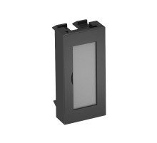 Заглушка с полем для маркировки Modul45 45x22,5 мм (черный) (ADP-BF SWGR0.5)  6117411  OBO Bettermann