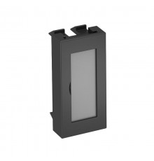 Заглушка с полем для маркировки Modul45 45x22,5 мм (черный) (ADP-BF SWGR0.5)  6117411  OBO Bettermann